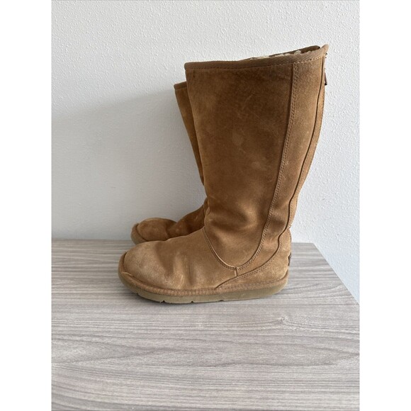 UGG Australia Knightsbridge Tall Brown Back Zip Boots 5119 Women's Size US 8 - Picture 1 of 10